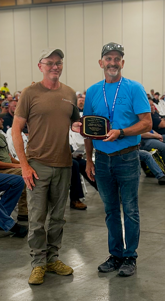 Richard Davis receiving the TAUD Water Treatment Operator of the Year award at the 2026 Operator Expo.